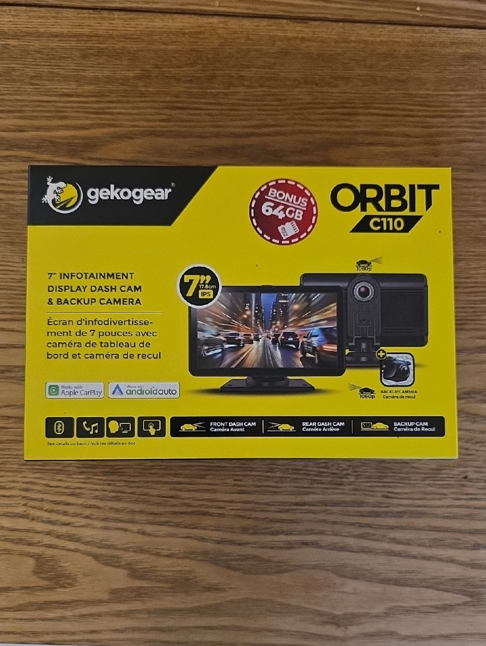 Gekogear Orbit C110 7" Dash Cam & Backup Camera